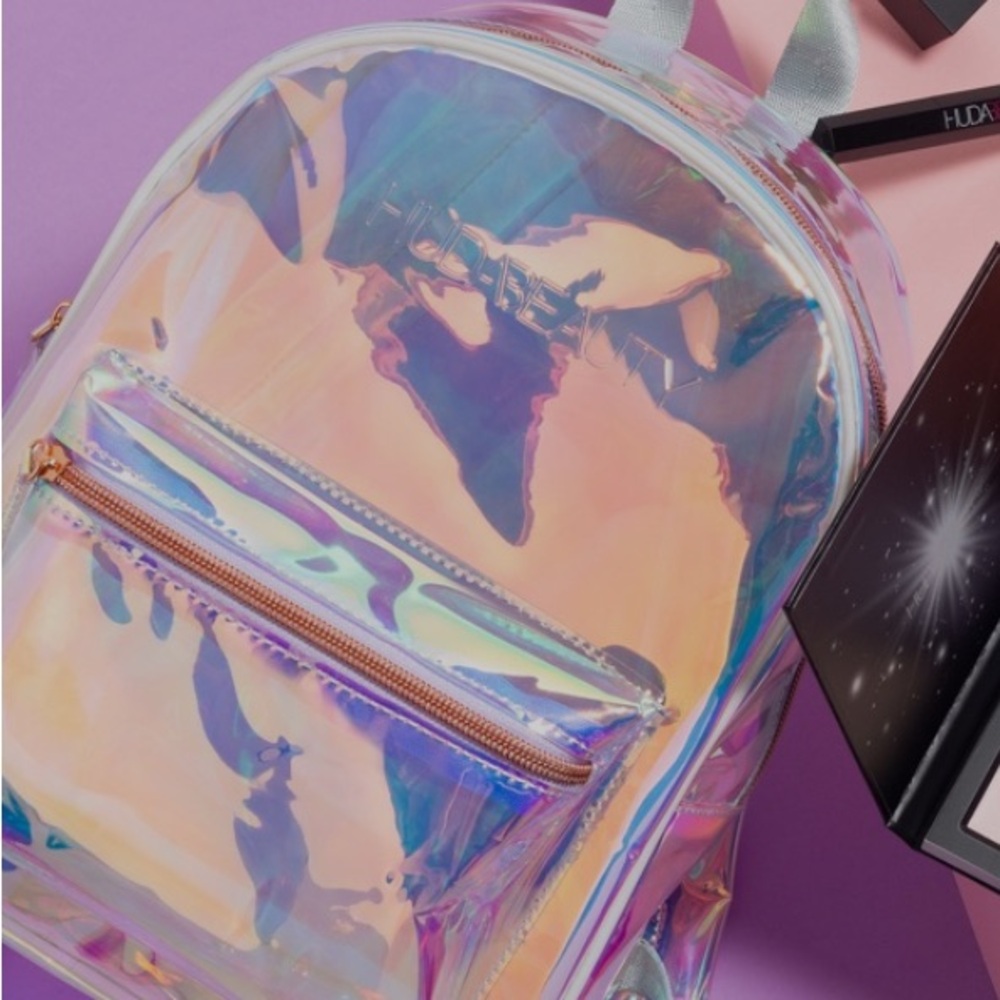 Huda Beauty Holographic Backpack - Rare Limited Edition
